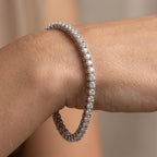 Moissanite Tennis Bracelet Sterling Silver, Diamond Look Bracelet, Dainty to Statement Tennis Chain 6 7 8 Inch Gift for Her