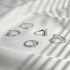 Ultrahuman Ring Cover Pear CZ Sterling Silver Stackable Ring
