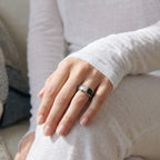 Marquise CZ Sterling Silver Smart Ring Cover for Oura Ring