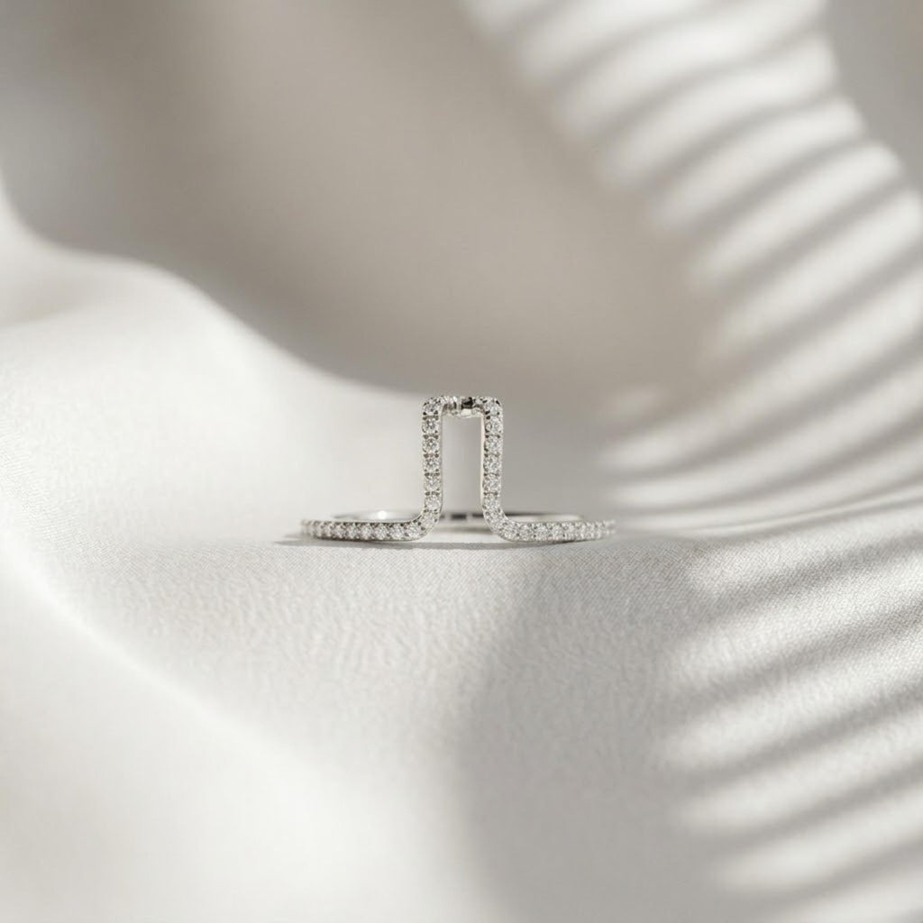 Oura Ring Cover CZ Pave Eternity Band Sterling Silver Gold Vermeil Smart Ring Enhancer Stack Ring