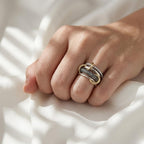 Designer Multi Band Ring Sterling Silver CZ Stack Ring