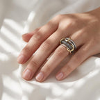 Designer Multi Band Ring Sterling Silver CZ Stack Ring