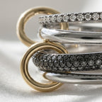 Multi Band Interlocking Sterling Silver CZ Statement Ring