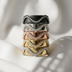 Sterling Silver Oura Ring Jacket Wavy Moissanite Smart Ring Cover