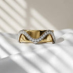 Sterling Silver Oura Ring Jacket Wavy Moissanite Smart Ring Cover