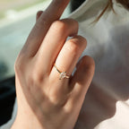 0.30 CT Marquise Lab Grown Diamond Engagement Ring, Dainty Solitaire Ring, Minimalist Gold Promise Ring, Navette Diamond Ring