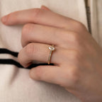 0.50 CT Pear Lab Grown Diamond Engagement Ring, 18K Gold Solitaire Ring, Dainty Promise Ring, Minimalist Bridal Ring