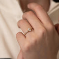 0.50 CT Pear Lab Grown Diamond Engagement Ring, 18K Gold Solitaire Ring, Dainty Promise Ring, Minimalist Bridal Ring