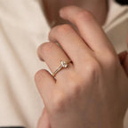 0.50 CT Pear Lab Grown Diamond Engagement Ring, 18K Gold Solitaire Ring, Dainty Promise Ring, Minimalist Bridal Ring