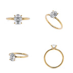 1.50 CT Oval Lab Grown Diamond Engagement Ring, IGI Certified Oval Solitaire Ring, 4 Prong Gold Engagement Ring