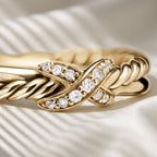 Diamond X Ring 10K 14K Gold Lab Grown Diamond Criss Cross Ring Minimalist Stackable Ring Promise Ring Gift for Her