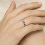 Diamond X Ring 10K 14K Gold Lab Grown Diamond Criss Cross Ring Minimalist Stackable Ring Promise Ring Gift for Her