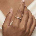Petite Helena Wrap Diamond Ring 10K 14K Gold Lab Grown Diamond Rope Knot Ring Twisted Stackable Band Minimalist Ring Gift for Her