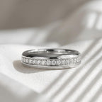 Men’s Beveled Diamond Wedding Band 10K 14K Gold 5mm Lab Grown Diamond Ring Luxury Anniversary Ring Comfort Fit Band