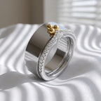 Oura Ring 5 Clover Moissanite Pave Eternity Ring Cover