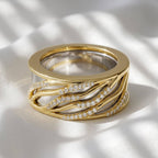 Wavy Smart Ring Jacket for Oura Ring 4 & 5 Moissanite Ring Cover