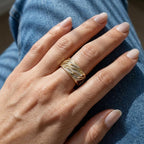 Wavy Smart Ring Jacket for Oura Ring 4 & 5 Moissanite Ring Cover
