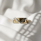 Wavy Oura Ring Cover Sterling Silver Gold Vermeil Smart Ring Enhancer