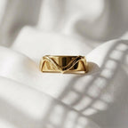 Wavy Oura Ring Cover Sterling Silver Gold Vermeil Smart Ring Enhancer