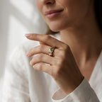 Wavy Oura Ring Cover Sterling Silver Gold Vermeil Smart Ring Enhancer