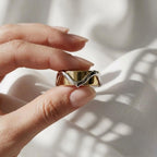 Wavy Oura Ring Cover Sterling Silver Gold Vermeil Smart Ring Enhancer