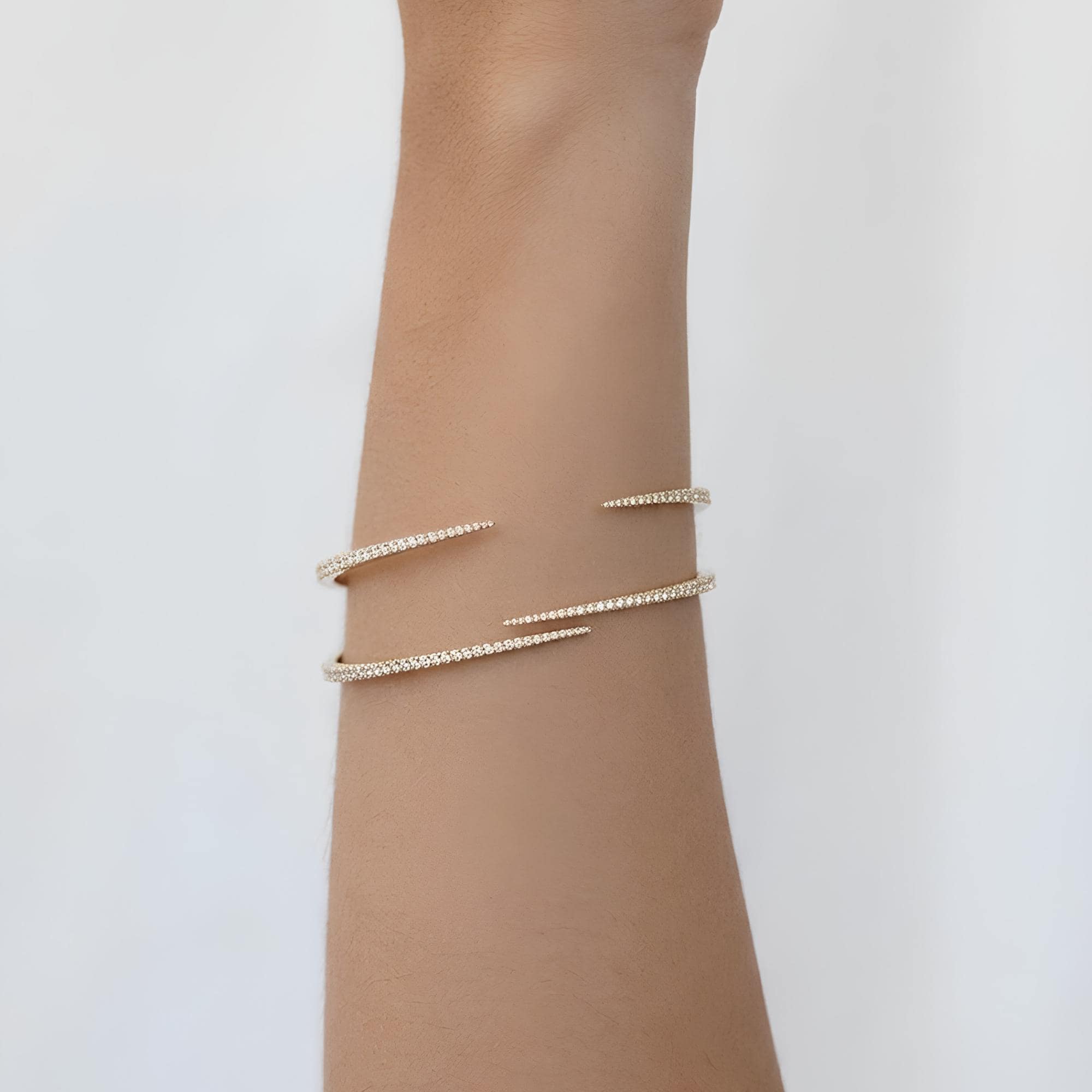 Lab Grown Diamond Open Cuff Bracelet 14K Solid Gold Diamond Bangle Bracelet Minimalist Diamond Cuff Wedding Anniversary Gift IGI Certified