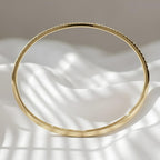 Lab Grown Diamond Open Cuff Bracelet 14K 18K Solid Gold Diamond Bangle Bracelet Minimalist Luxury Cuff IGI Certified Anniversary Gift