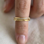 Twisted Diamond Wedding Band 10K 14K Gold Lab Grown Diamond Ring Rope Stackable Band Minimalist Anniversary Ring
