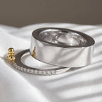 Clover Moissanite Oura Ring Cover Sterling Silver Smart Ring Enhancer