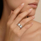 Oura Ring 5 Clover Moissanite Pave Eternity Ring Cover