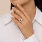 Moissanite Wave Smart Ring Jacket Sterling Silver Oura Ring Cover
